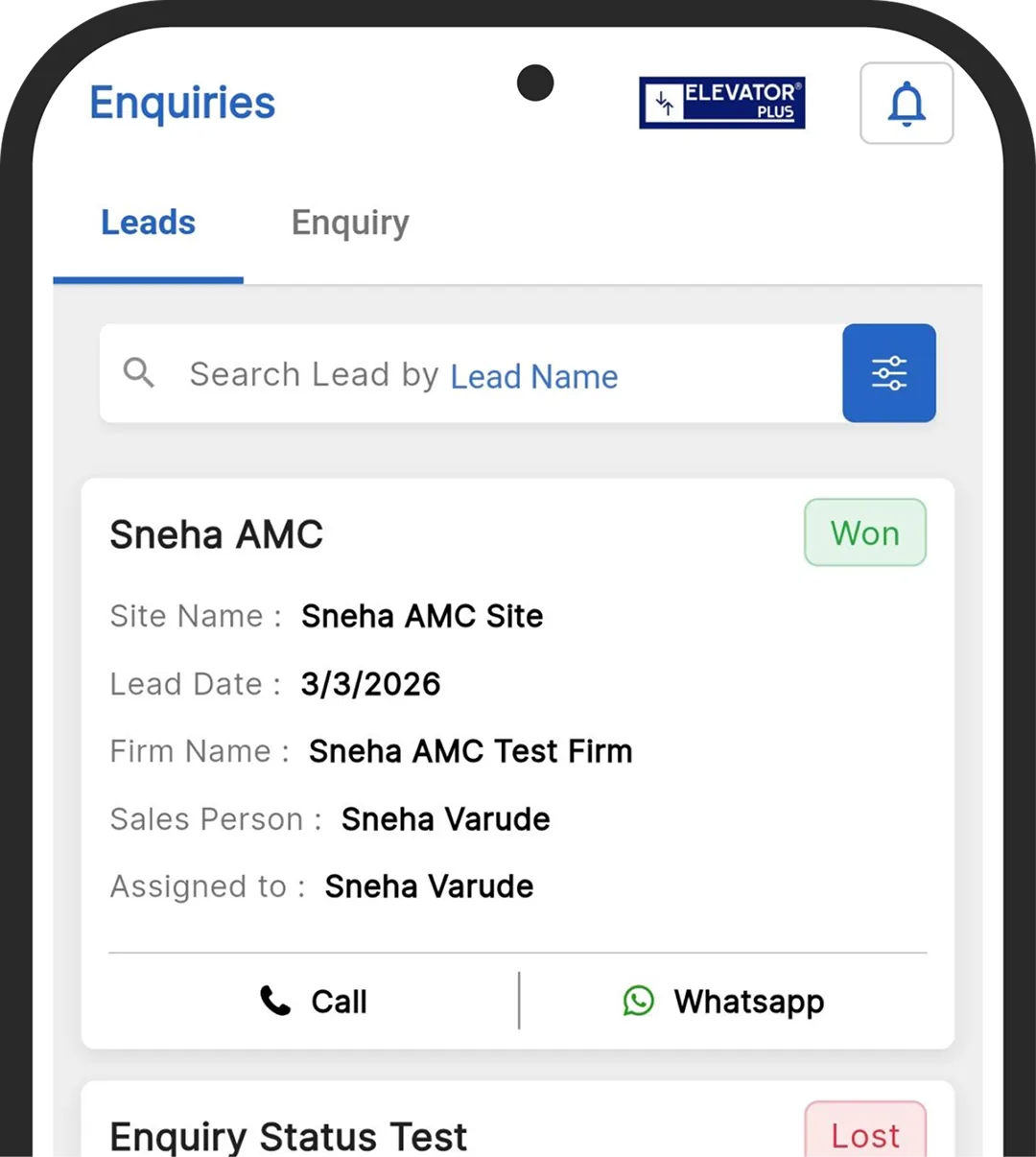 Mobile App - ElevatorPlus elevator service software